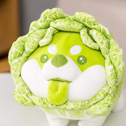 Cute Vegetable Plush Toys - Japanese Cabbage Fluffy Soft Shiba Inu Dog - Pillow Stuffed Plush