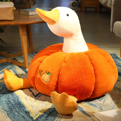 Pumpkin Duck Plush Doll