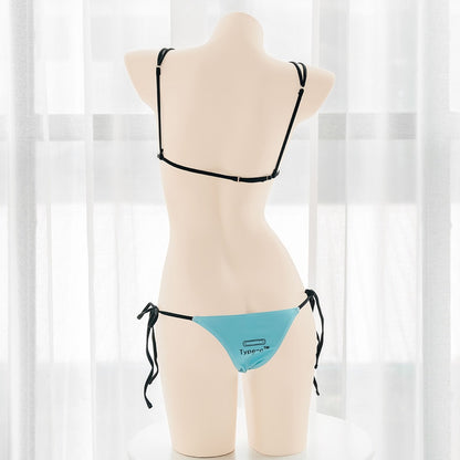 Traje de baño de bikini para mujer lindo de Girl Beach - Traje de baño con estampado de consola de juegos de verano