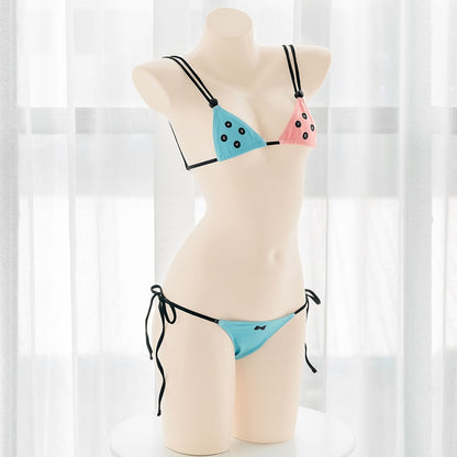 Traje de baño de bikini para mujer lindo de Girl Beach - Traje de baño con estampado de consola de juegos de verano