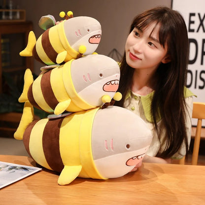 Super Cute Funny Shark Bee Plush Toy