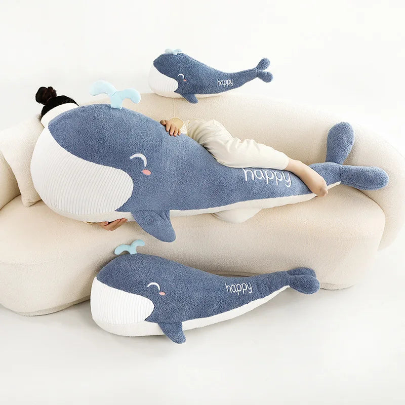 120cm Kawaii Smile Whale Plush Pillow