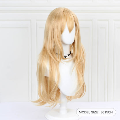 Anime - Synthetic Blonde Wavy Long Hair Wig