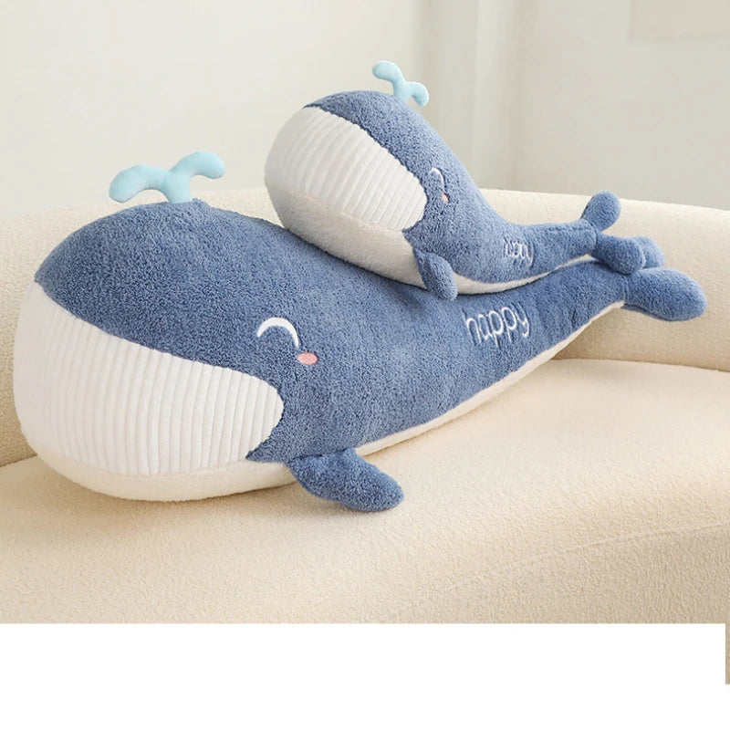 120cm Kawaii Smile Whale Plush Pillow