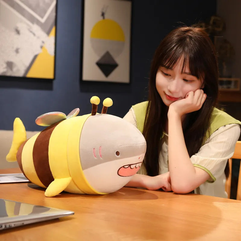 Super Cute Funny Shark Bee Plush Toy