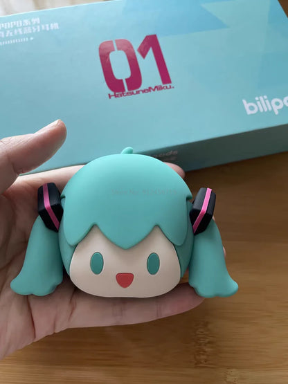 Hatsune Miku Anime Cartoon Wireless Bluetooth Headphones Set Cute Silicone Protective Cover Semi-in-ear