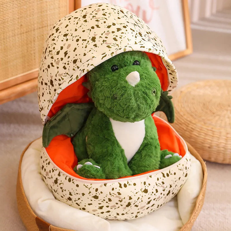 Dinosaur Egg Turns into Dino Plush - Stuffed Cartoon Dragon