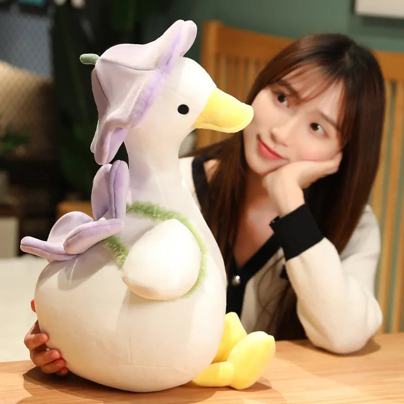 Cute Fluffy Cartoon Duck Plush Toy