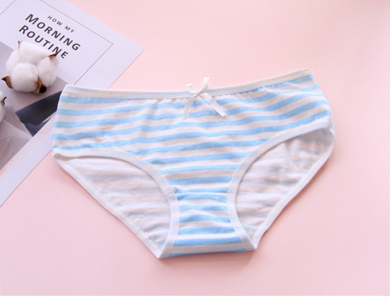 Free Size Japan Harajuku kawaii sexy anime - Shimapan - Stripes Underpants - Cotton Panties Lingerie - Women's Underwear