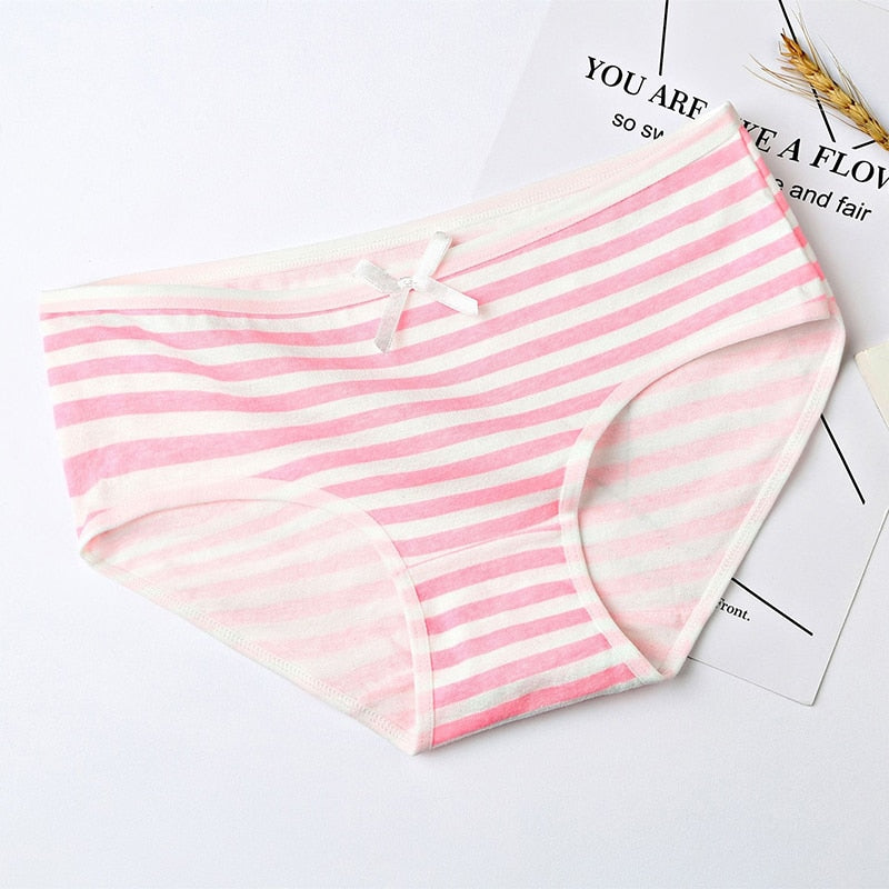 Free Size Japan Harajuku kawaii sexy anime - Shimapan - Stripes Underpants - Cotton Panties Lingerie - Women's Underwear