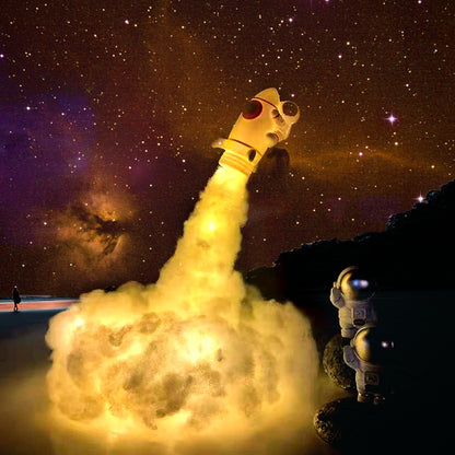 Lámpara de noche DIY astronauta cohete - Nubes LED - Luz nocturna del dormitorio - Decoración del hogar Pasillo Baño