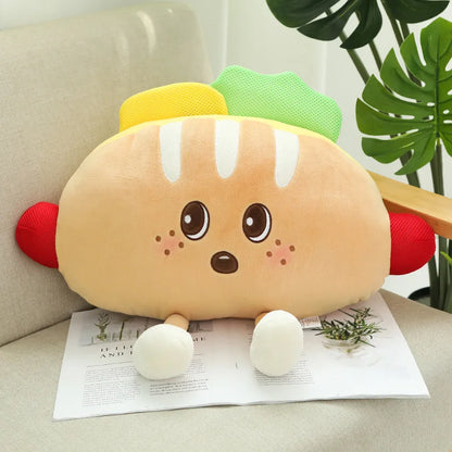 Chicken Leg Fries Food Pillow Pizza Popcorn Snack Plush Toy