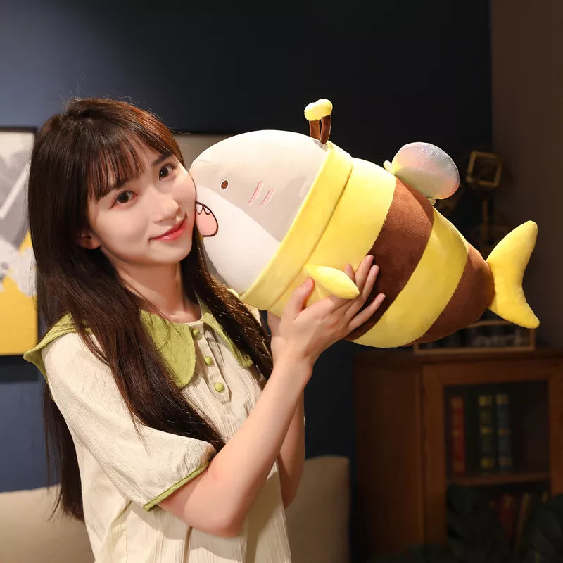 Super Cute Funny Shark Bee Plush Toy