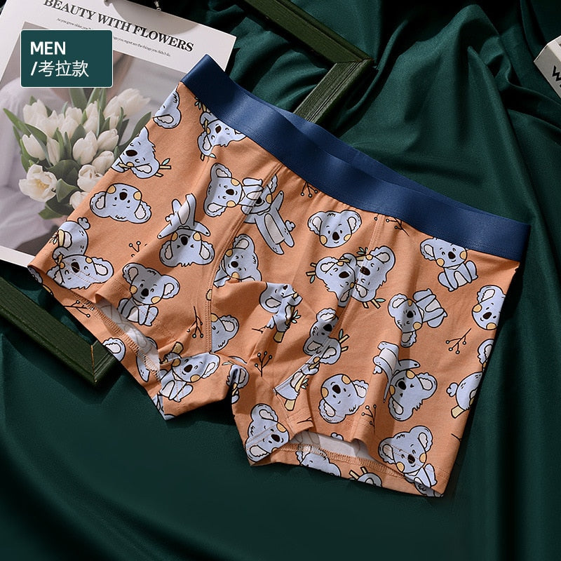 Men's Boxer Shorts Underwear Breathable - Cute Cartoon Underpants Soft Briefs Plus Size