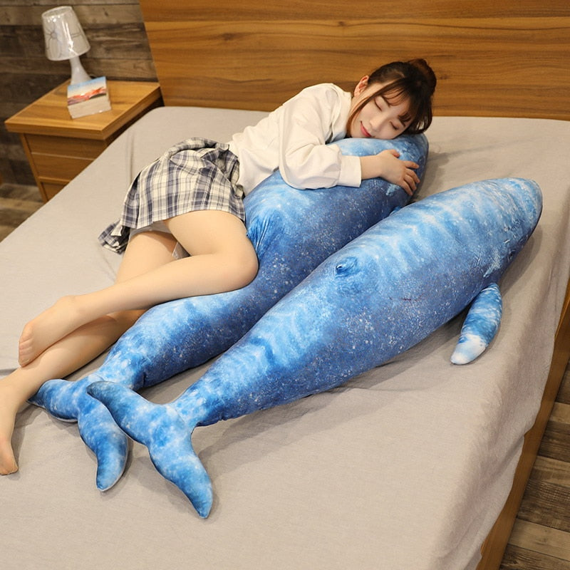 Muñeca linda de 55 cm - Preciosos juguetes de peluche de ballena azul - Juguete de peluche suave
