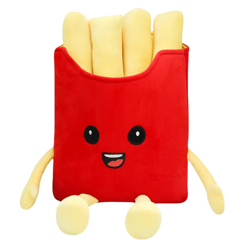 Chicken Leg Fries Food Pillow Pizza Popcorn Snack Plush Toy