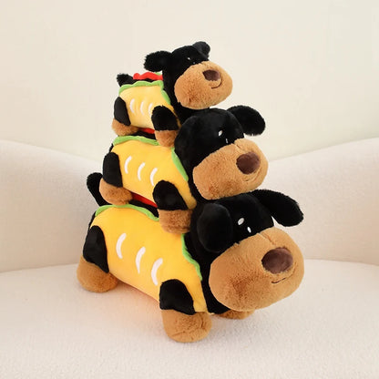 Plush Dachshund Hot Dog Toys - Stuffed Dog Toys with Hot Dog Cute Costume