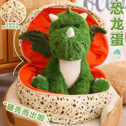 Dinosaur Egg Turns into Dino Plush - Stuffed Cartoon Dragon