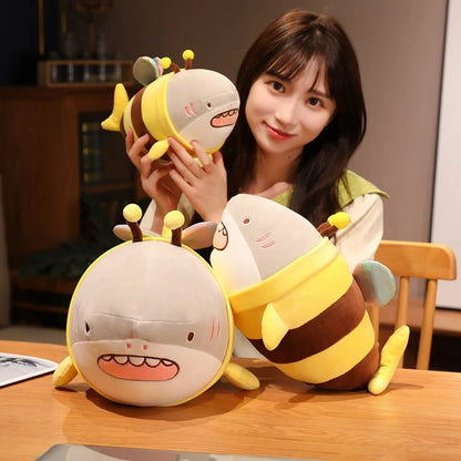 Super Cute Funny Shark Bee Plush Toy