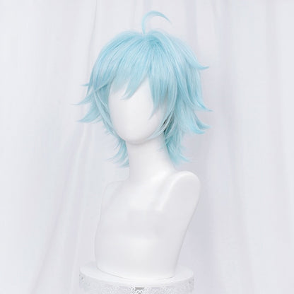 Light Blue Short Synthetic Hair Wig - Anime Role Play