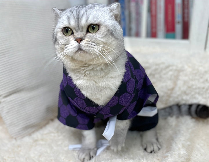 Ropa de anime para mascotas para gatos o perros - Divertido disfraz de kimono para cosplay - Artículos para mascotas