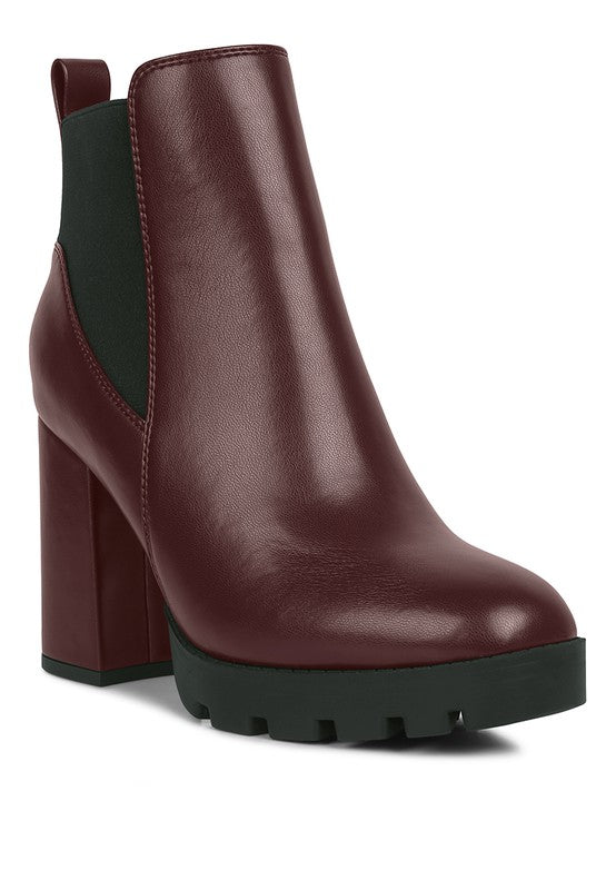 BOLT BLOCK HEELED CHELSEA BOOT