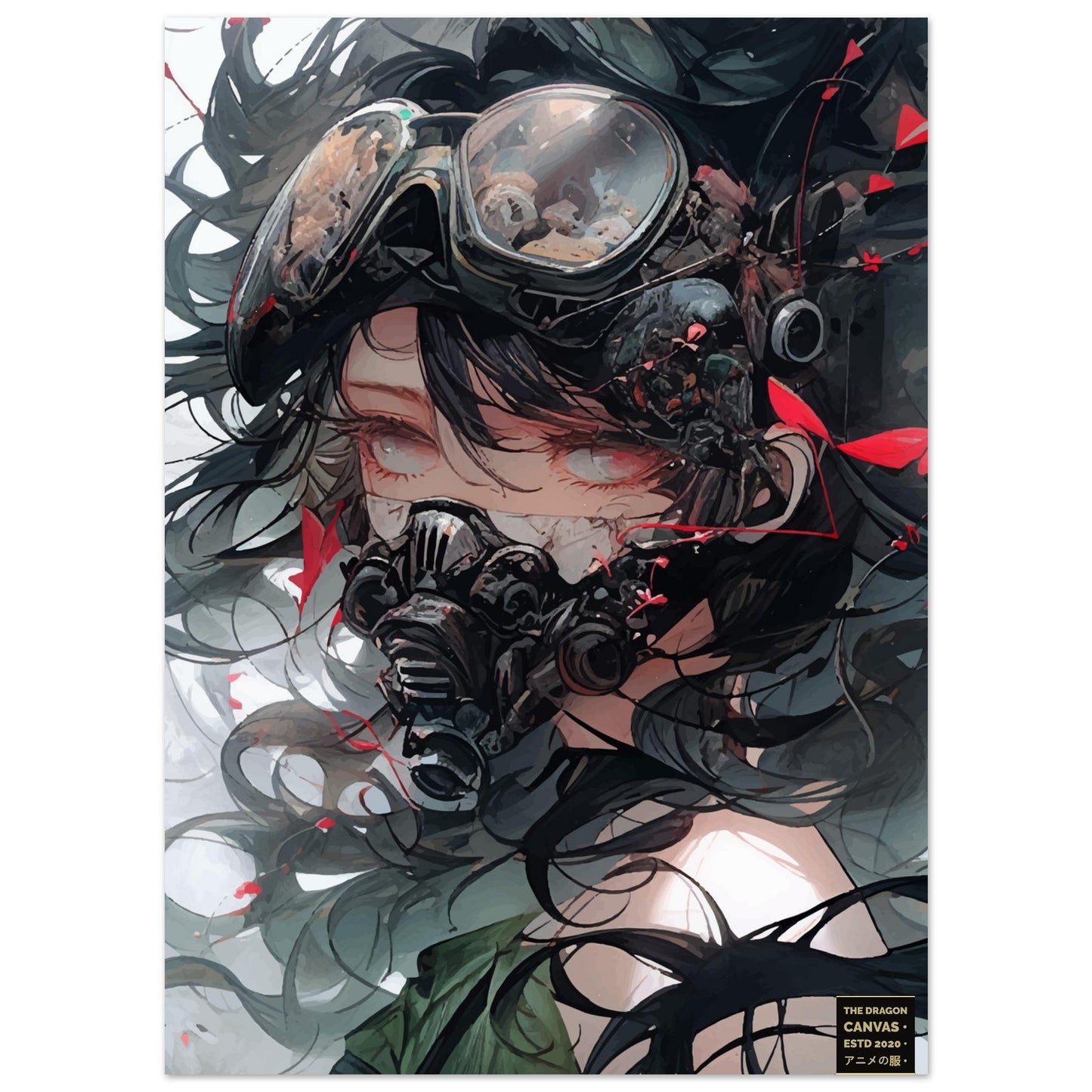 Colección de terror Biopunk "Glaring Pilot" #34 - Póster anime semibrillante