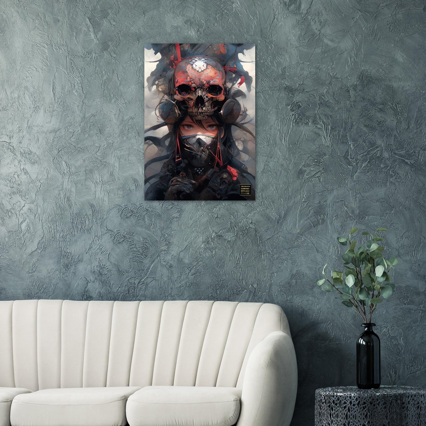 "Red Skull Pilot" Biopunk Horror Collection #28 - Anime Semi-Glossy Poster