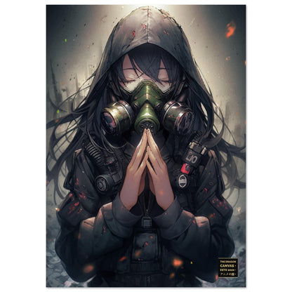 Colección Biopunk Horror "Praying Pilot" #20 - Póster semibrillante de anime