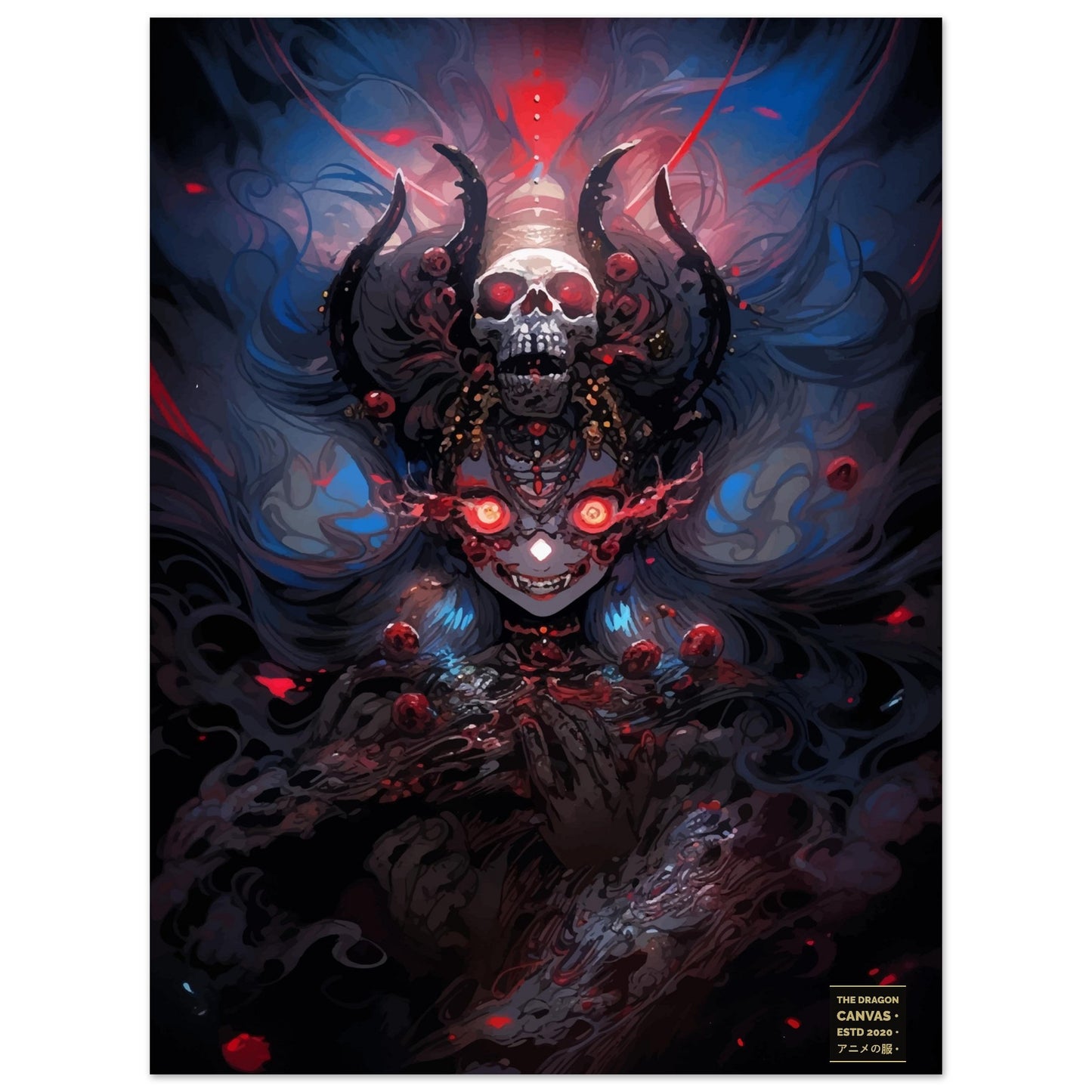 Colección de terror Biopunk "Demon Princess" #04 - Póster anime semibrillante