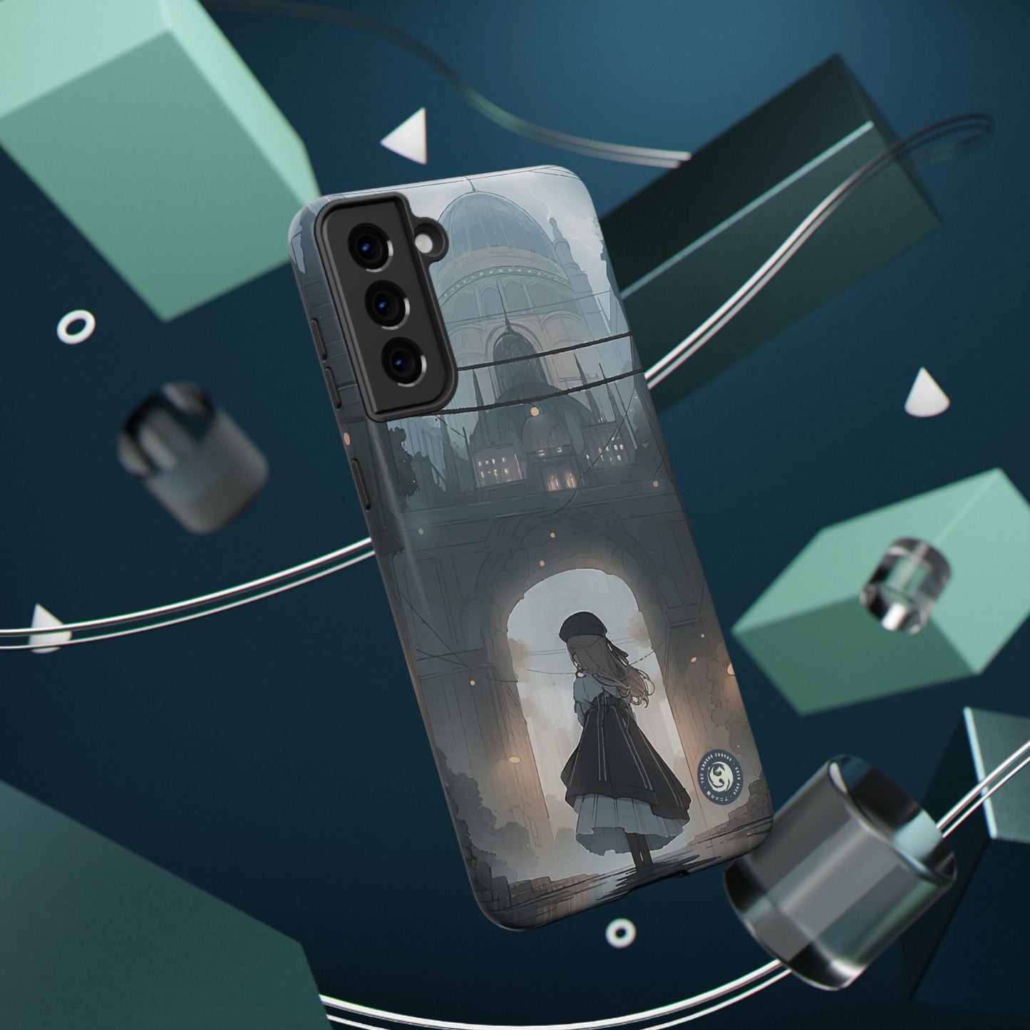 "Girl in Underground City" - iPhone & Samsung - Impact-Resistant Phone Cases - Wireless Charging Compatible