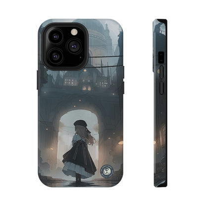 "Girl in Underground City" - iPhone & Samsung - Impact-Resistant Phone Cases - Wireless Charging Compatible