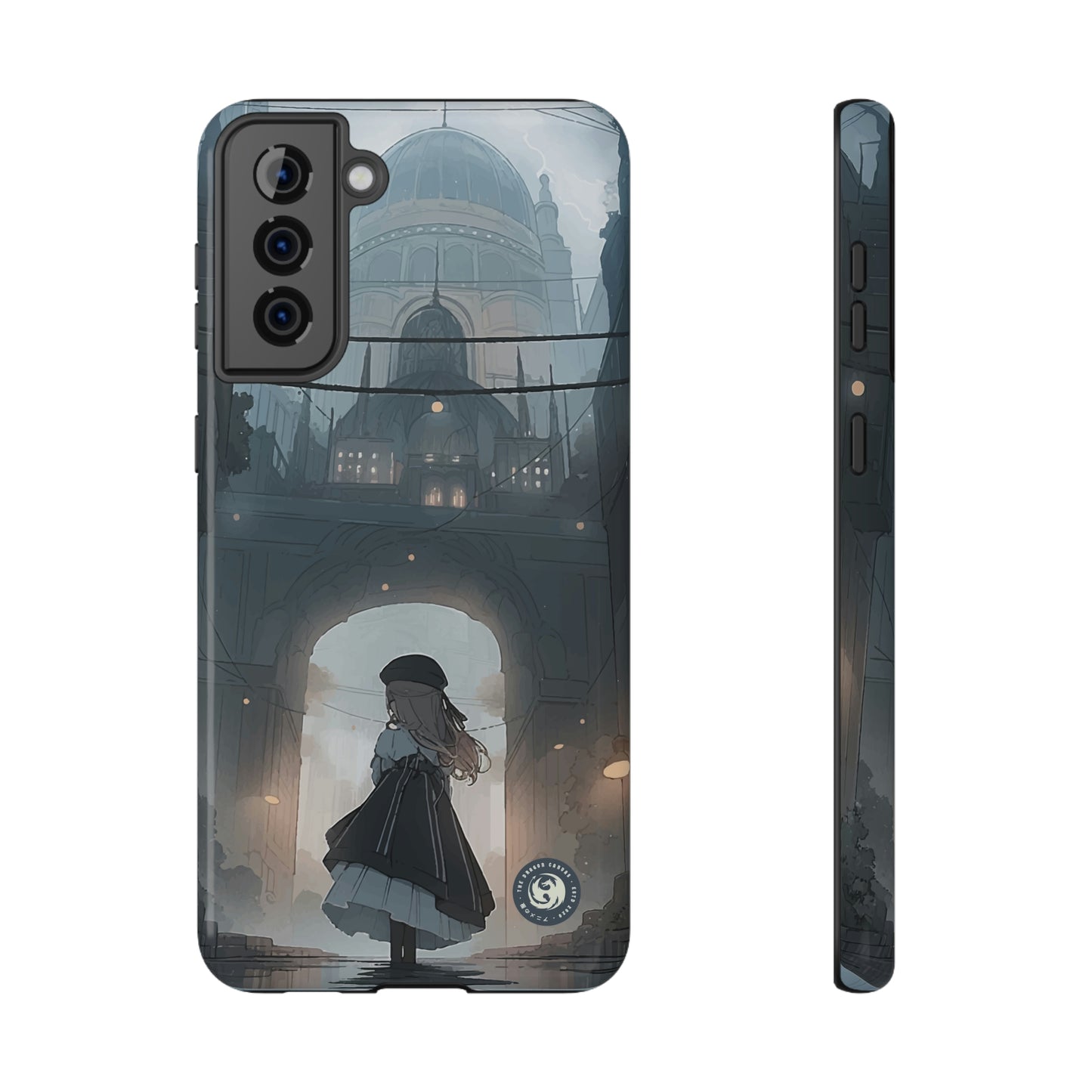 "Girl in Underground City" - iPhone & Samsung - Impact-Resistant Phone Cases - Wireless Charging Compatible