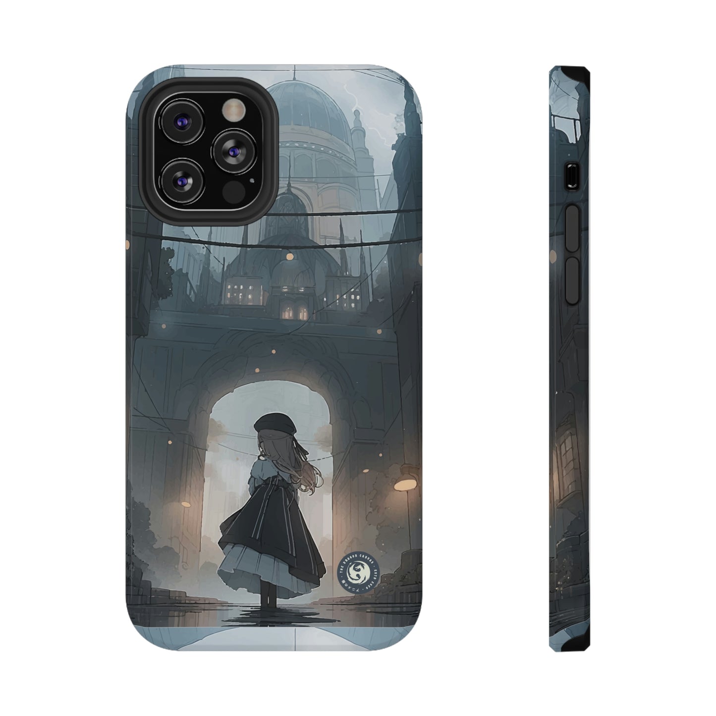 "Girl in Underground City" - iPhone & Samsung - Impact-Resistant Phone Cases - Wireless Charging Compatible