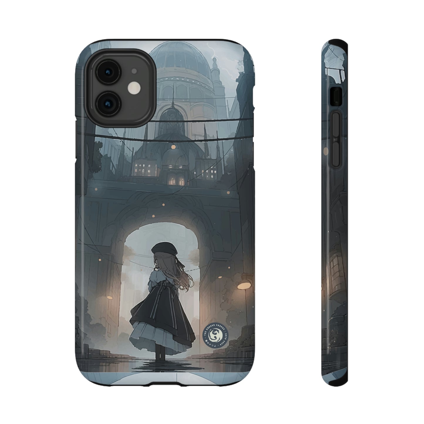 "Girl in Underground City" - iPhone & Samsung - Impact-Resistant Phone Cases - Wireless Charging Compatible