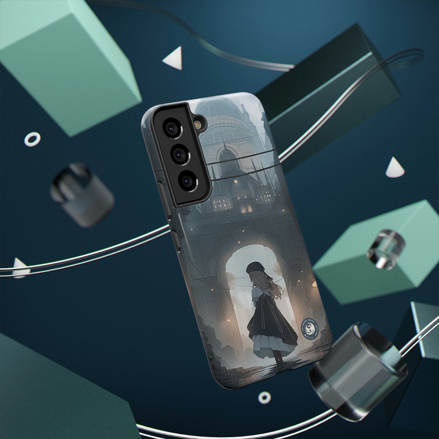 "Girl in Underground City" - iPhone y Samsung - Fundas para teléfonos resistentes a impactos - Compatible con carga inalámbrica