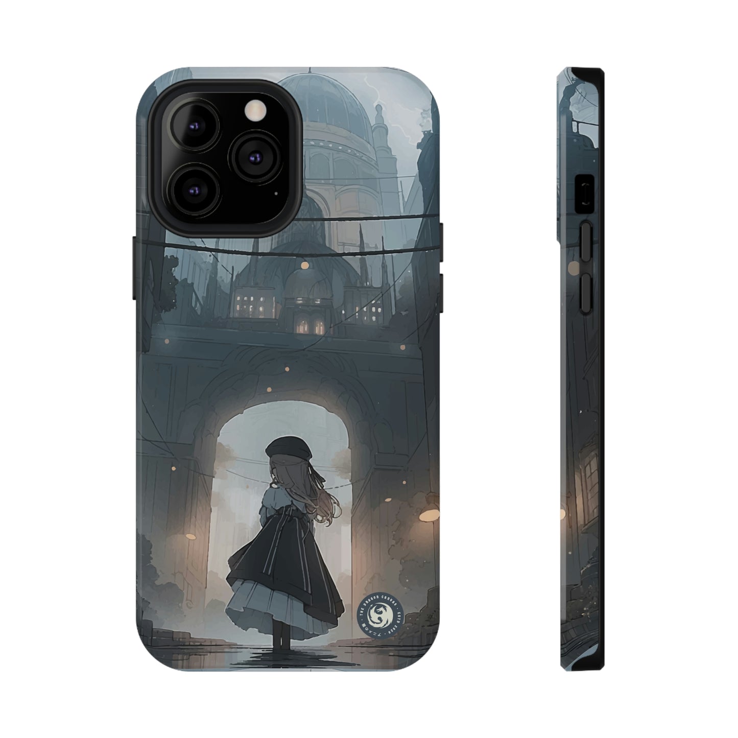 "Girl in Underground City" - iPhone & Samsung - Impact-Resistant Phone Cases - Wireless Charging Compatible