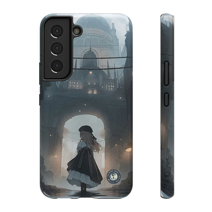 "Girl in Underground City" - iPhone & Samsung - Impact-Resistant Phone Cases - Wireless Charging Compatible