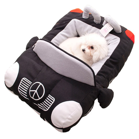 Cama impermeable para mascotas con forma de coche deportivo para perros y gatos pequeños - Artículos para mascotas