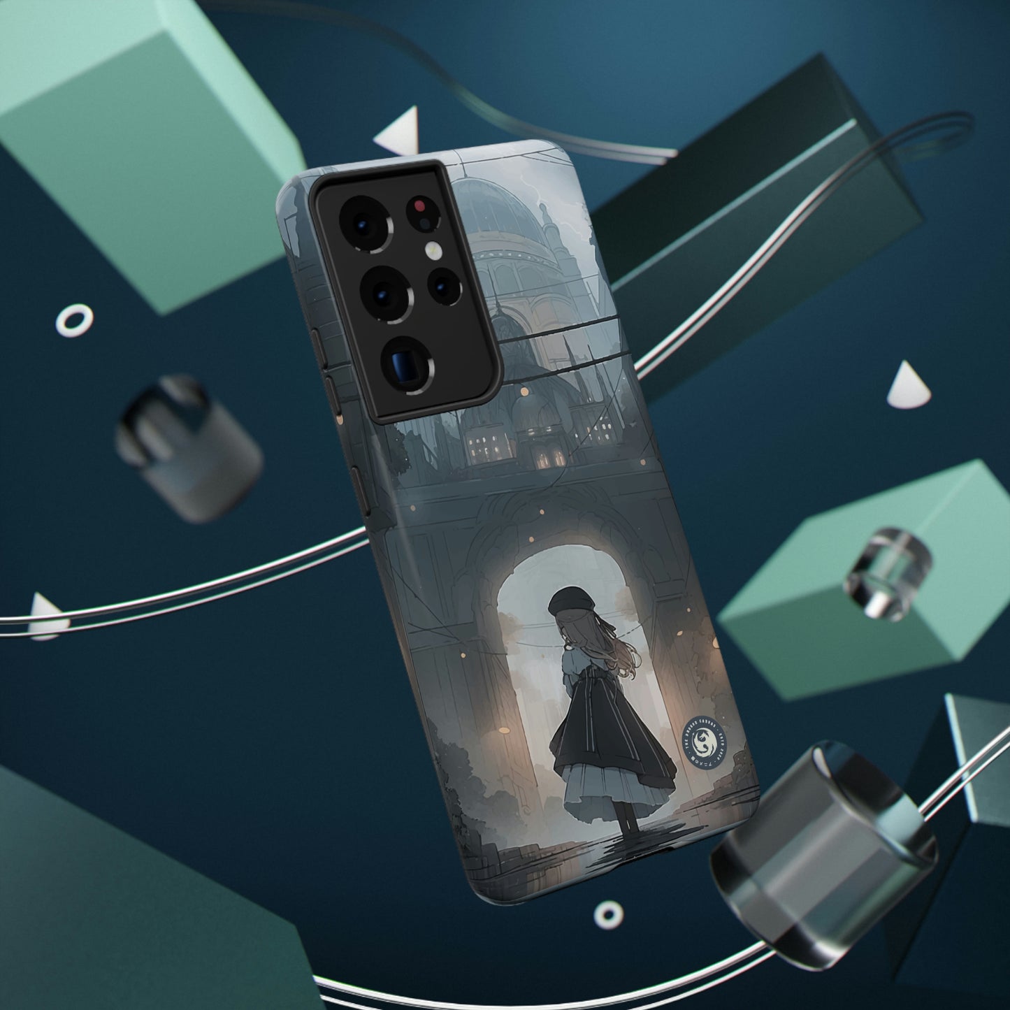 "Girl in Underground City" - iPhone y Samsung - Fundas para teléfonos resistentes a impactos - Compatible con carga inalámbrica