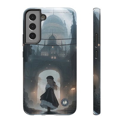 "Girl in Underground City" - iPhone & Samsung - Impact-Resistant Phone Cases - Wireless Charging Compatible