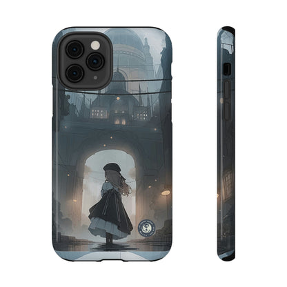 "Girl in Underground City" - iPhone & Samsung - Impact-Resistant Phone Cases - Wireless Charging Compatible