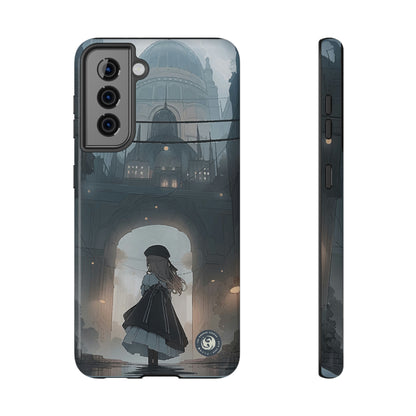 "Girl in Underground City" - iPhone & Samsung - Impact-Resistant Phone Cases - Wireless Charging Compatible